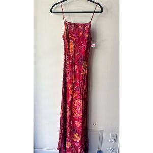 FARM Rio Women's Multicolor Maxi Slip Dress Sunset Tapestry Size S